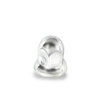 LUG NUT COVER, 30mm, W / FLANGE, STAINLESS STEEL, PUSH ON