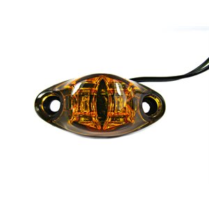 "DRAGON'S EYE", MARKER / CLEARANCE LIGHT, 2-DIODES, AMBER LENS, 2 WIRE